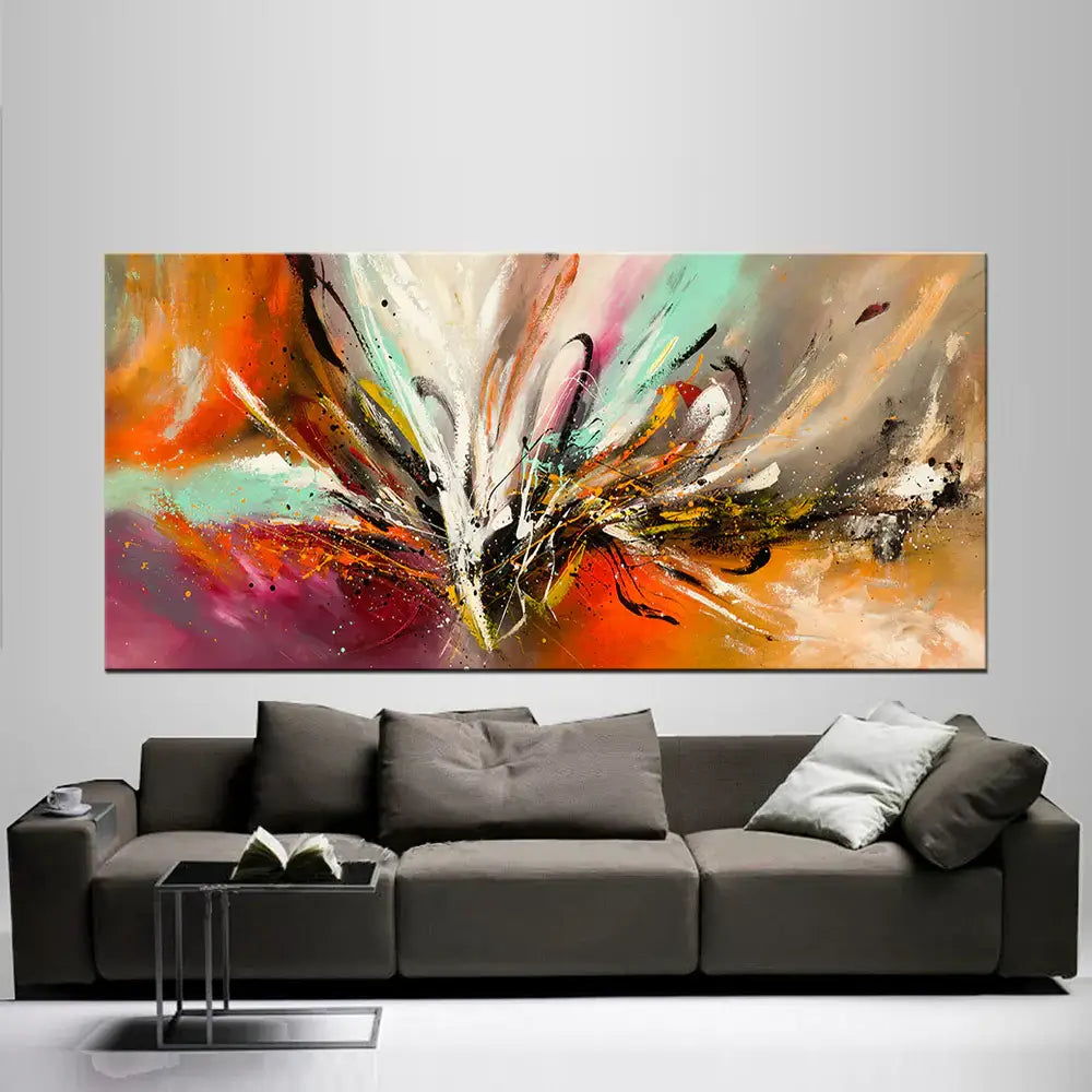 Wall Art Abstract Modern Oil Painting on Canvas Amazing Abstract Gold Flow Painting - Abstract Art 84