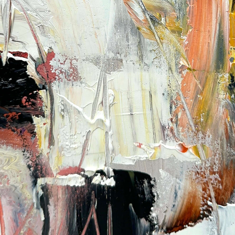 Large Abstract Red and Black Painting | Modern Wall Art