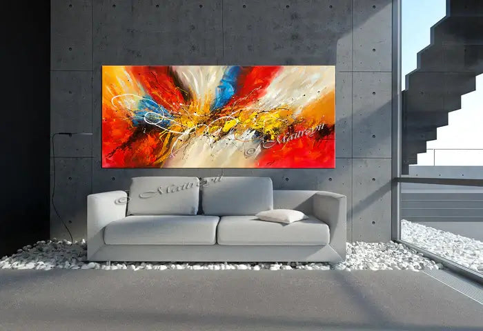 Abstract Modern Art Oil Painting on Canvas Amazing Abstract Gold Flow Painting - Amazing Abstract 12