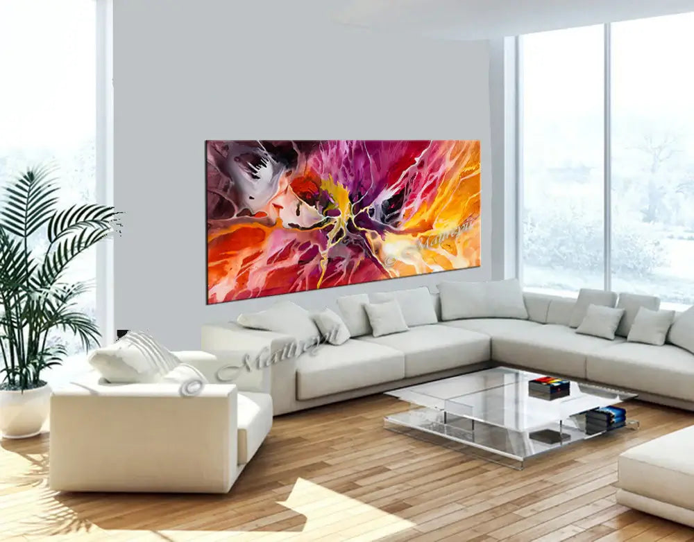 Abstract Modern Art Oil Painting on Canvas Amazing Abstract Gold Flow Painting - Amazing Abstract 16