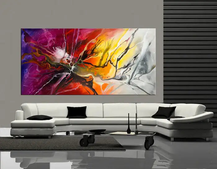 Abstract Modern Art Modern Wall Art Amazing Abstract Gold Flow Painting - Amazing Abstract 17