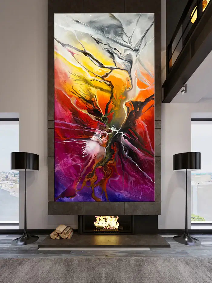Abstract Modern Art Modern Wall Art Amazing Abstract Gold Flow Painting - Amazing Abstract 17