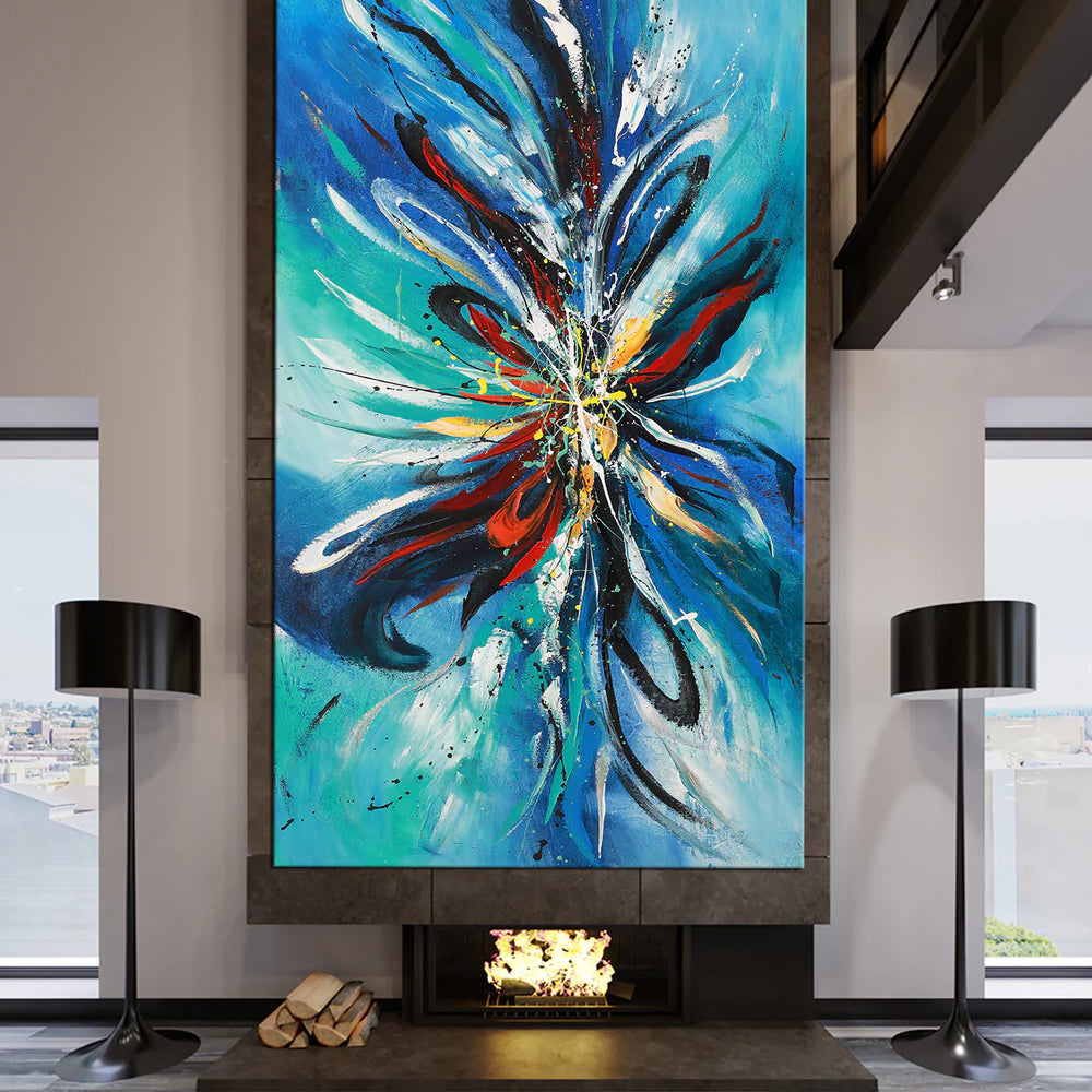 Abstract Angel Paintings | Jackson Pollock Style | Large Modern Art Amazing Abstract 29