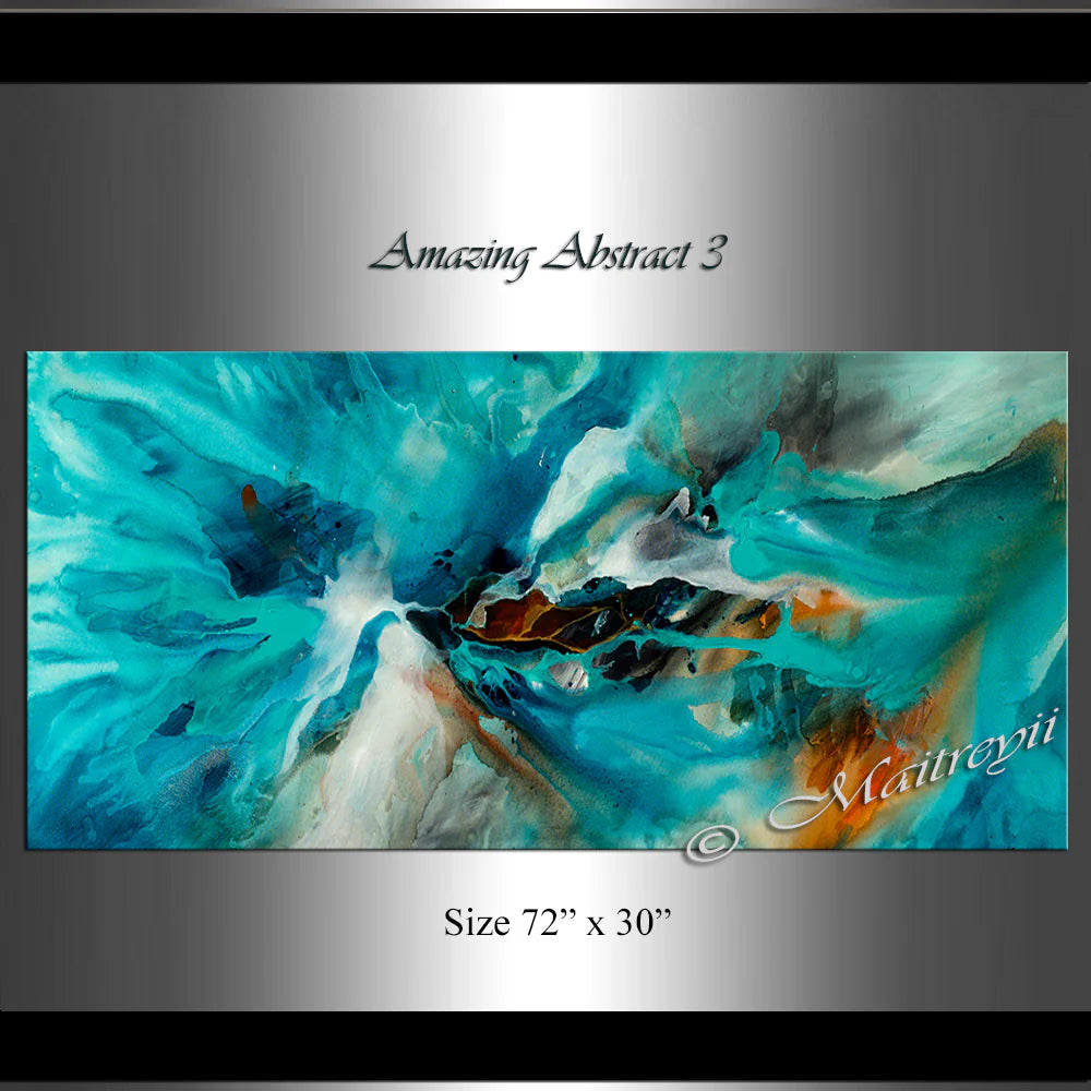 Large Modern Art Oil Painting on Canvas - Modern Wall Art Amazing Abstract 3 second image