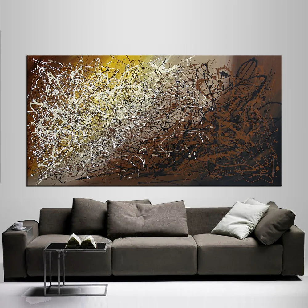 Jackson Pollock Style Art – Drip Wall Art Beauty Behind Strings 2