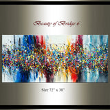 “Beauty of Bridge 6 – Jackson Pollock inspired abstract wall art in bold splatter style on large canvas, front view”