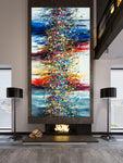 Beauty of Bridge 6 in a high-end office space – large abstract art adding sophistication and energy to modern décor
