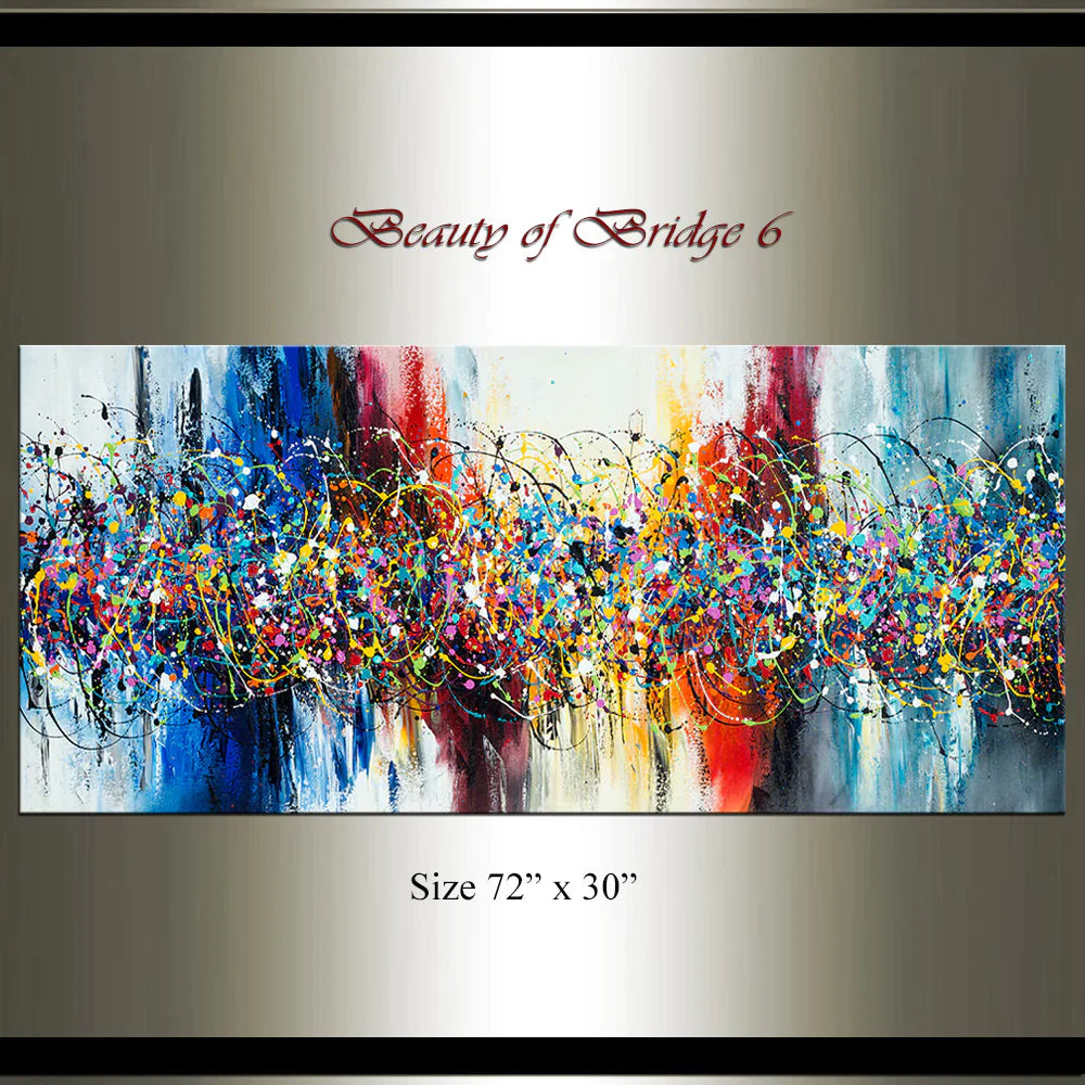 Abstract Angel Paintings | Jackson Pollock Style | Large Modern Art - Beauty of Bridge 6