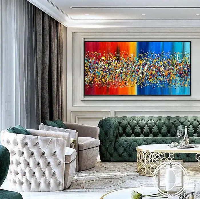 Painting Jackson Pollock Style Abstract art large Wall Art - Beauty of Bridge 11