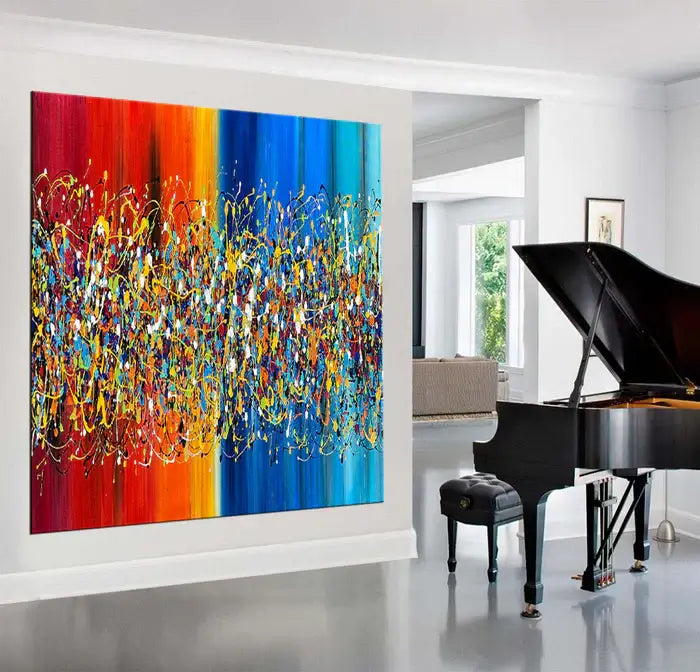 Painting Jackson Pollock Style Abstract art large Wall Art - Beauty of Bridge 11