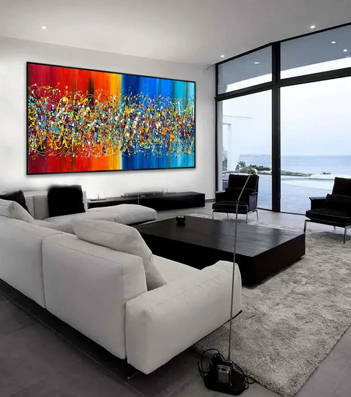 Painting Jackson Pollock Style Abstract art large Wall Art - Beauty of Bridge 11