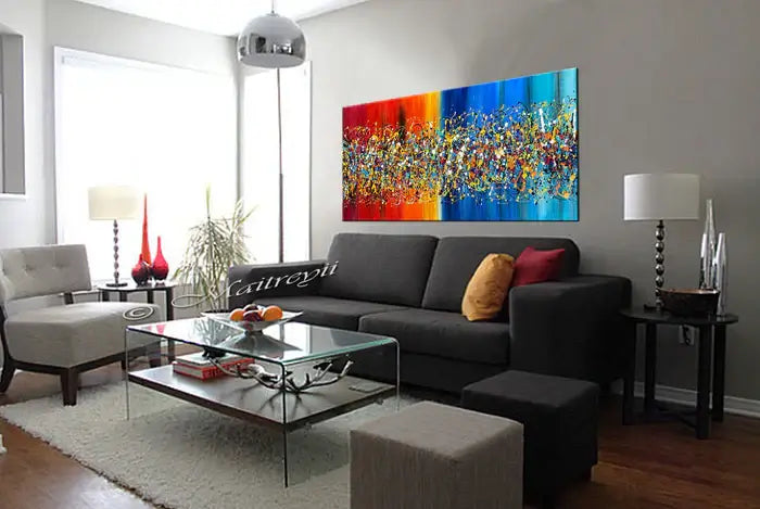 Painting Jackson Pollock Style Abstract art large Wall Art - Beauty of Bridge 11