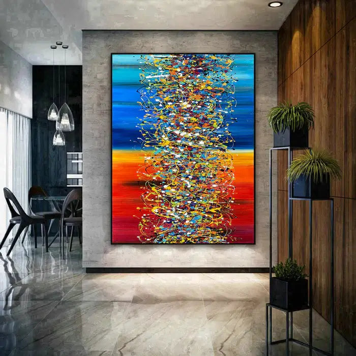 Painting Jackson Pollock Style Abstract art large Wall Art - Beauty of Bridge 11