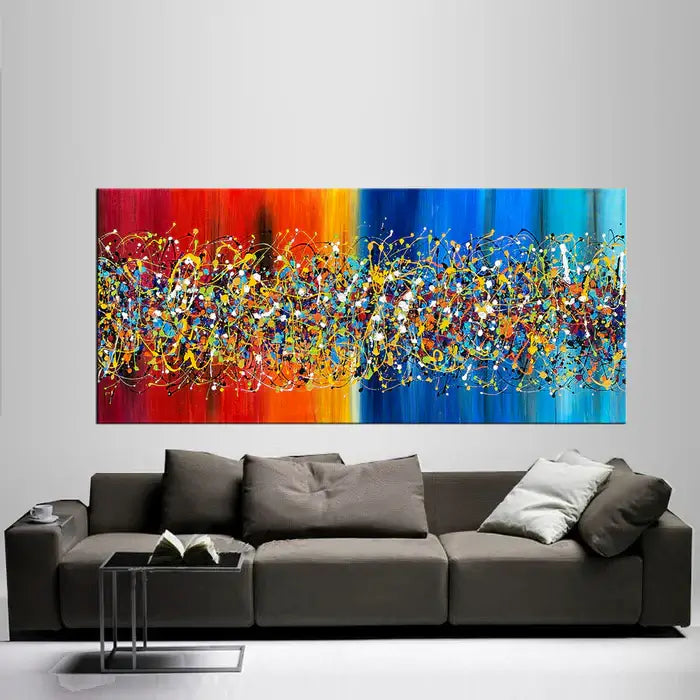 Painting Jackson Pollock Style Abstract art large Wall Art - Beauty of Bridge 11