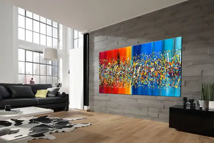 Painting Jackson Pollock Style Abstract art large Wall Art - Beauty of Bridge 11