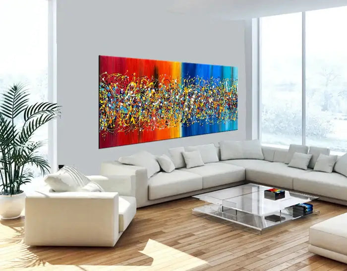 Painting Jackson Pollock Style Abstract art large Wall Art - Beauty of Bridge 11