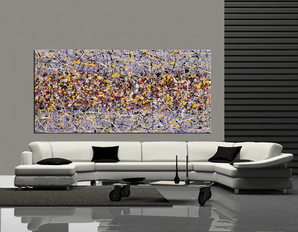 Large Modern Art – Jackson Pollock Style Wall Art - Beauty of bridge 22