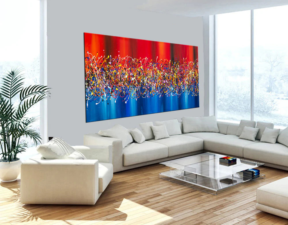 Abstract Angel Paintings | Jackson Pollock Style | Large Modern Art Beauty of Bridge 5