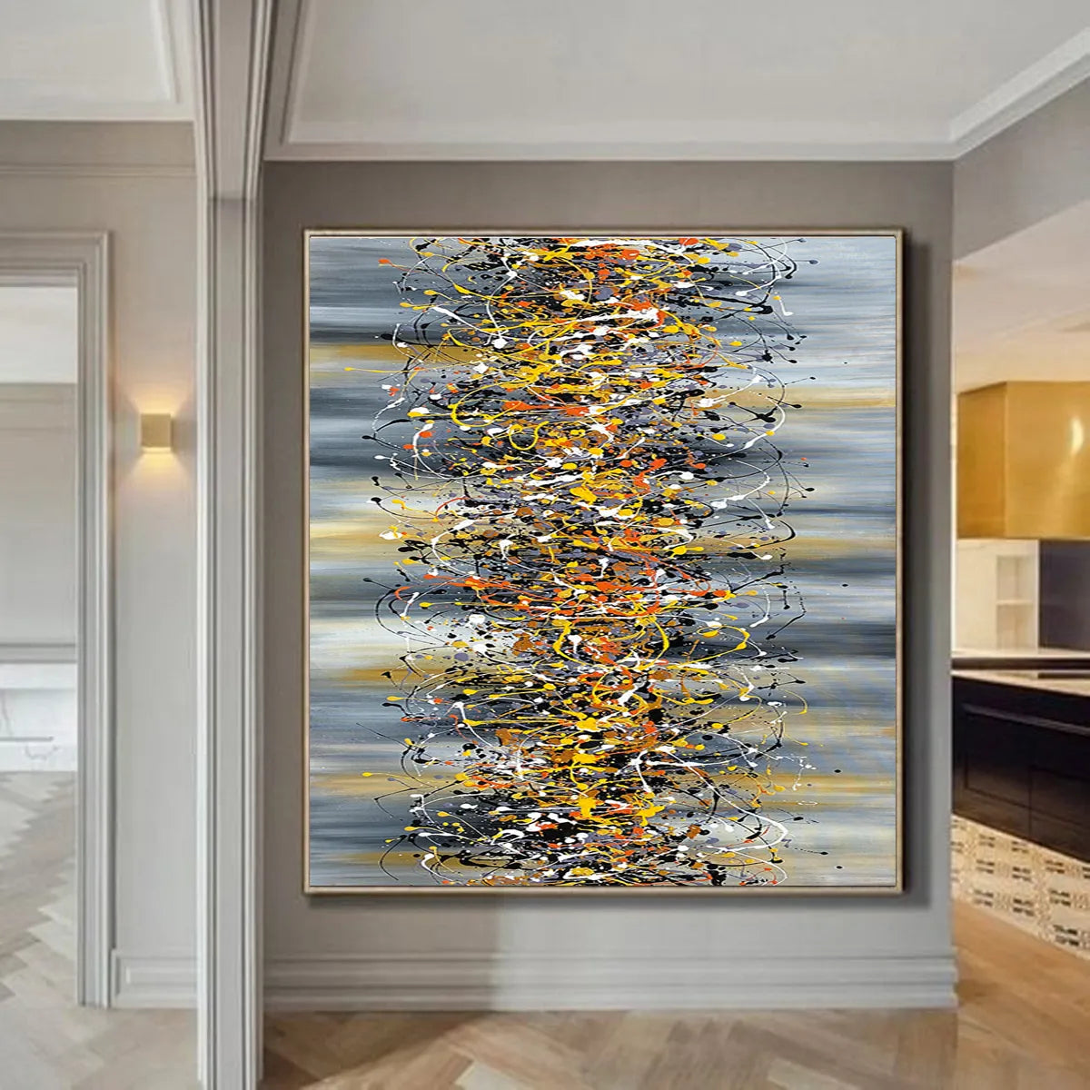 Jackson Pollock Canvas Art | Handmade Drip Painting | Beauty of Bridge 7