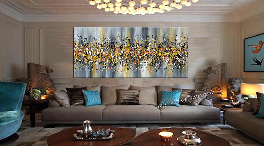 Jackson Pollock Canvas Art | Handmade Drip Painting | Beauty of Bridge 7