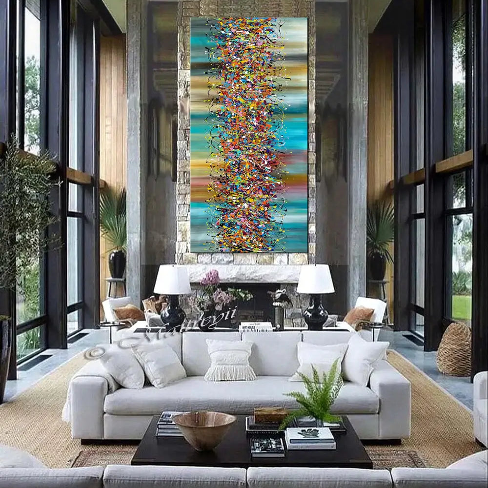 Painting Jackson Pollock, large Wall Art - Beauty of Bridge 8