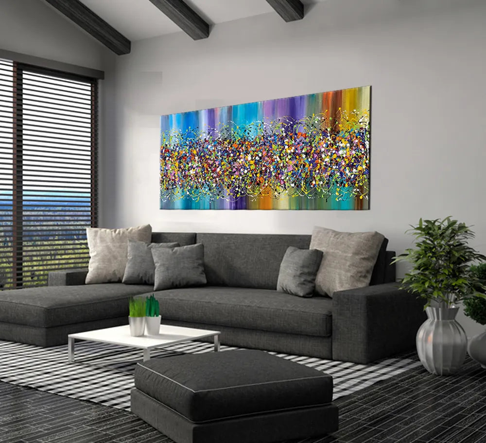 Large Pollock Style Abstract Art - LargeModernArt