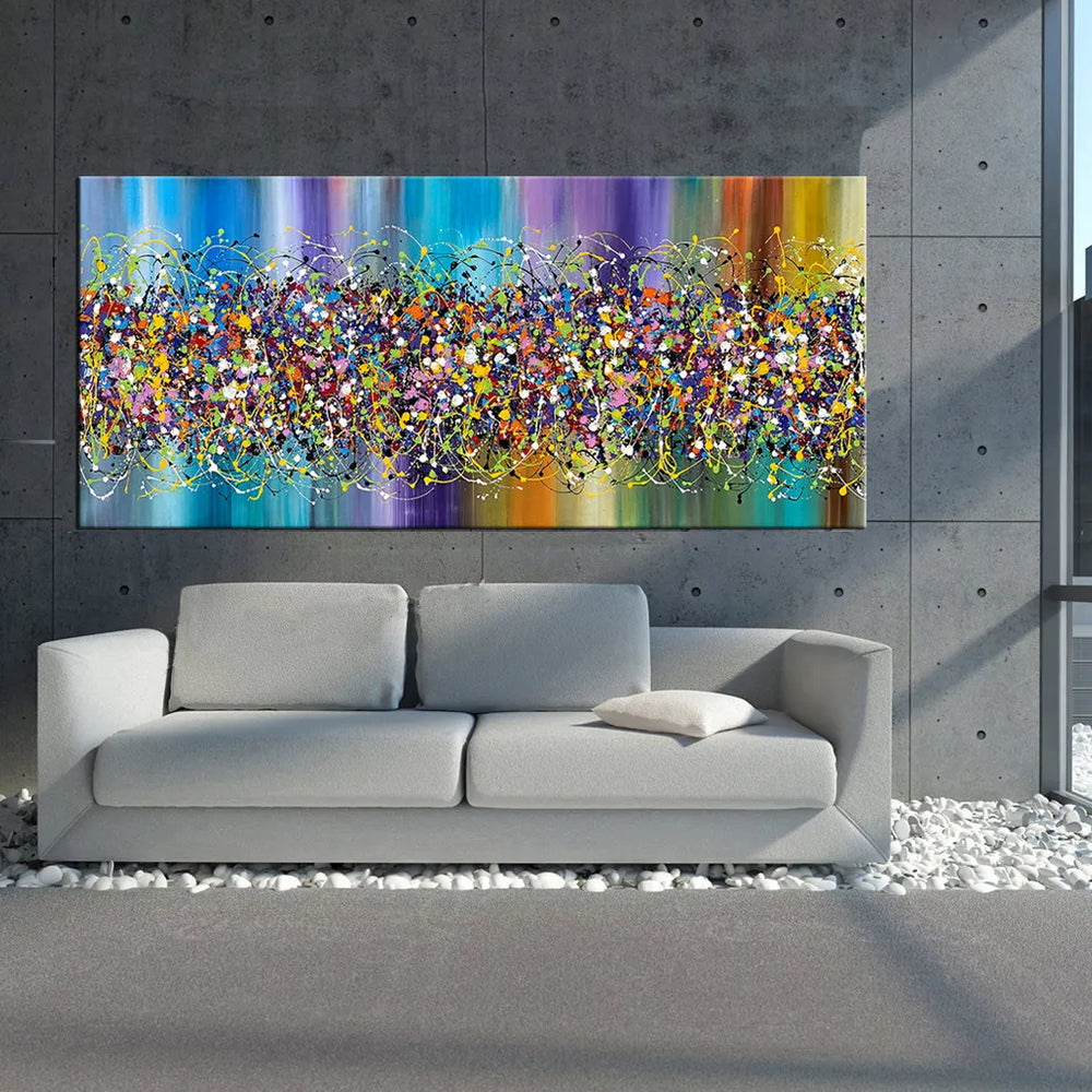 Large Pollock Style Abstract Art - LargeModernArt