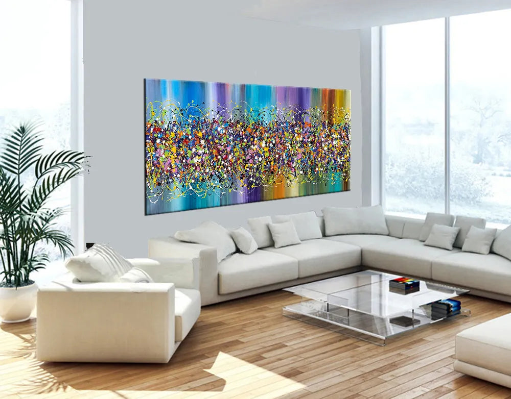 Large Pollock Style Abstract Art - LargeModernArt