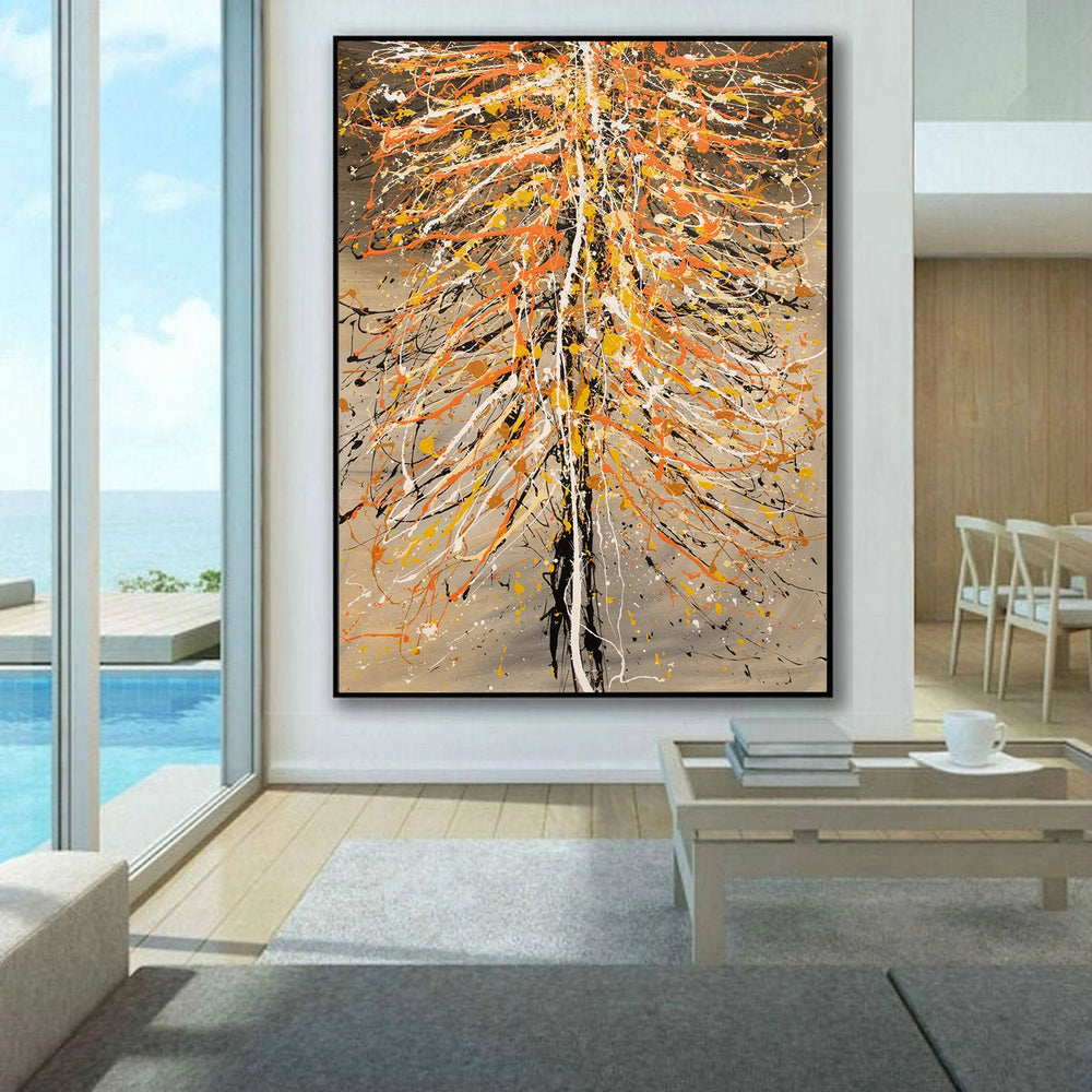 Christmas Tree Painting | Hand Painted Modern Art - Christmas Tree 3