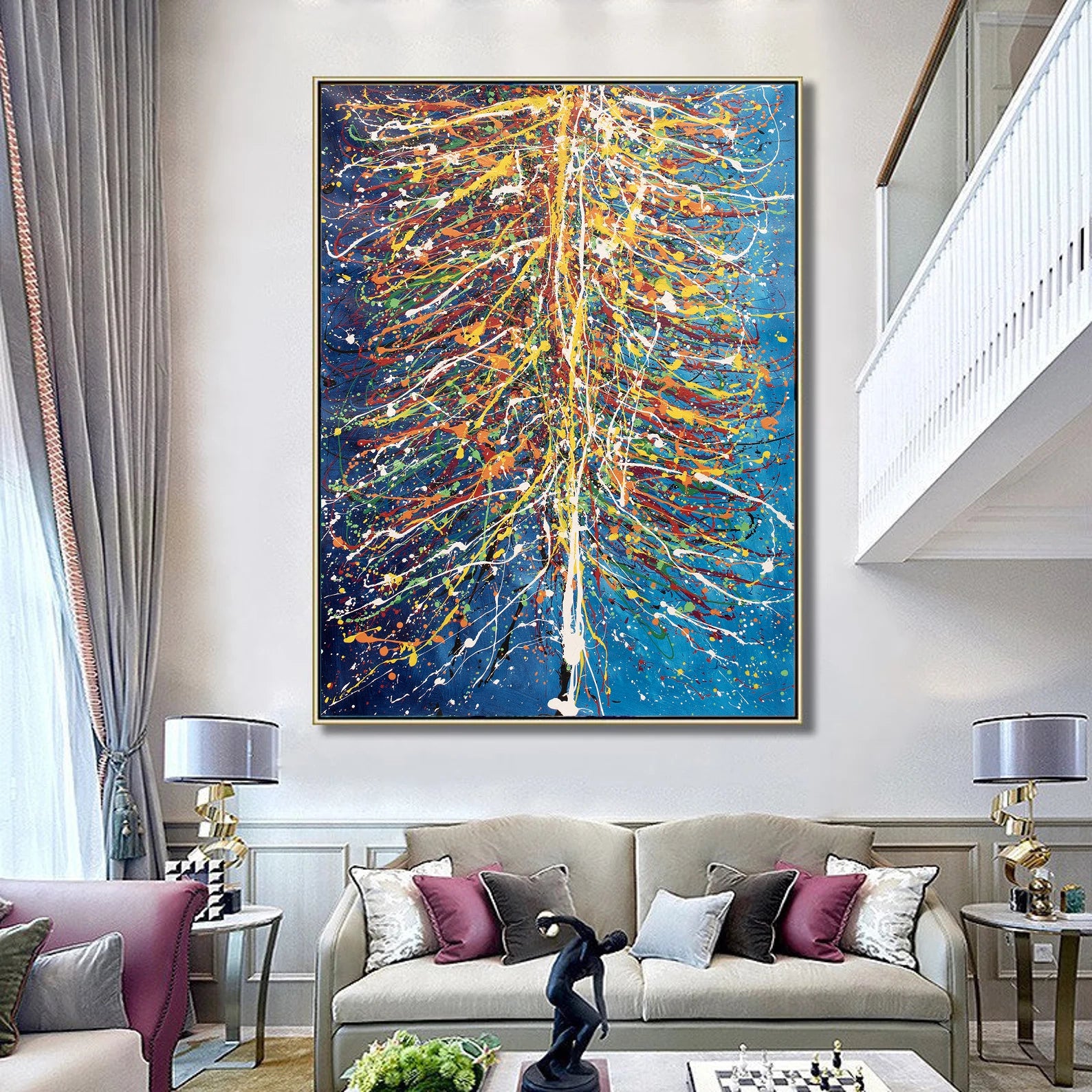 Christmas Tree Painting | Hand Painted Modern Art - Christmas Tree 4