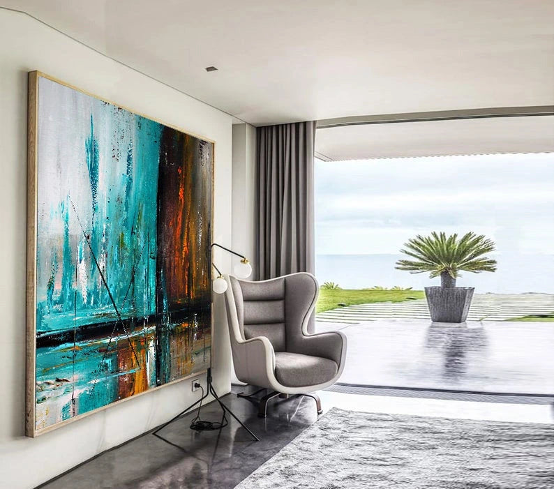 Modern Abstract Painting | Modern Artwork - Glimpse of Ocean
