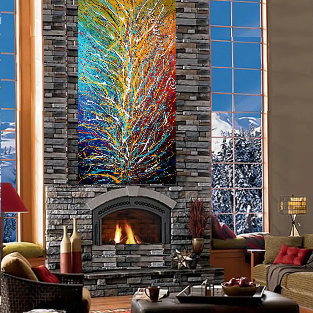 Multicoloured Painting On Canvas | Original Artwork - Unreal Beauty 11