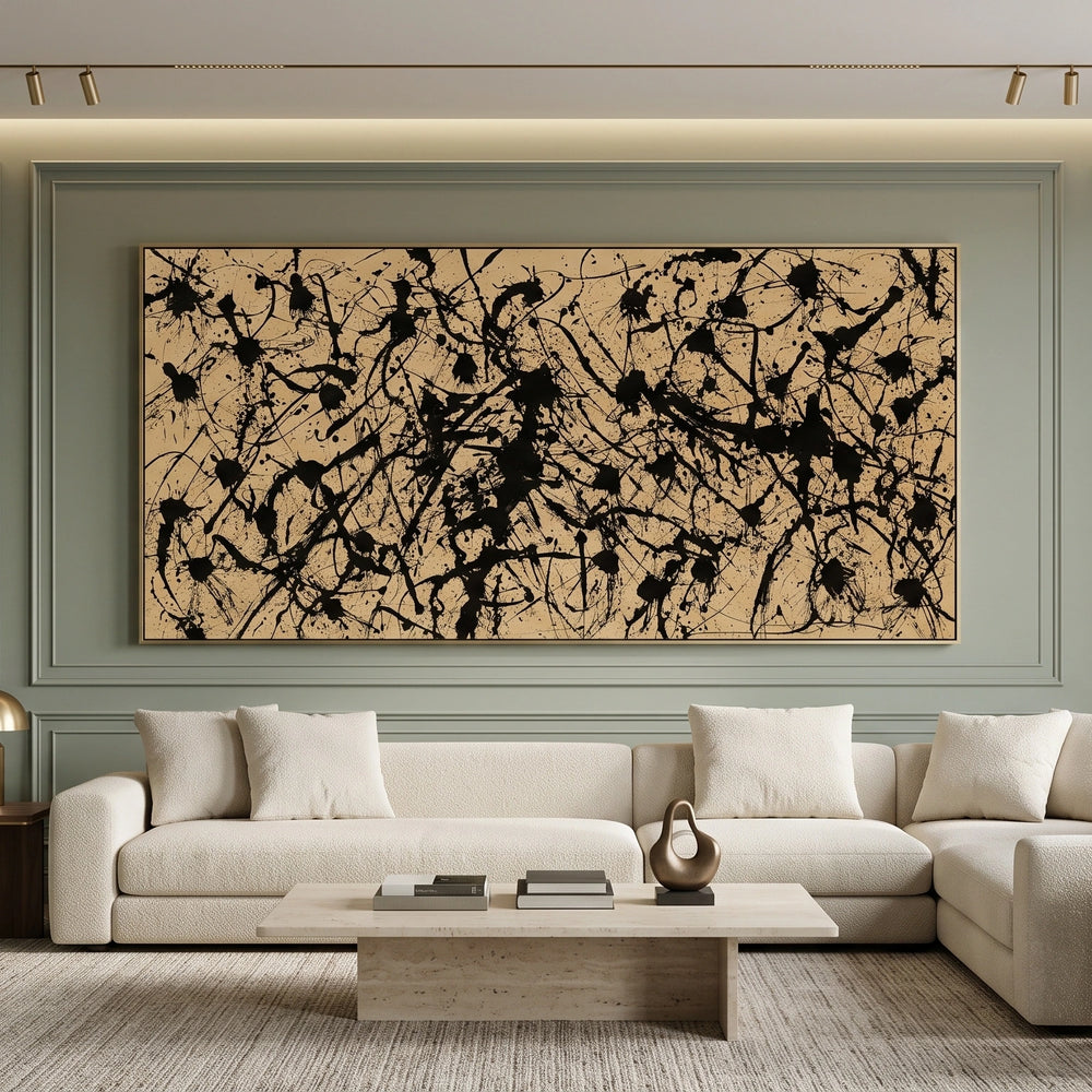 Jackson Pollock Style Painting – Modern Abstract Art - Luxurious Strings 1