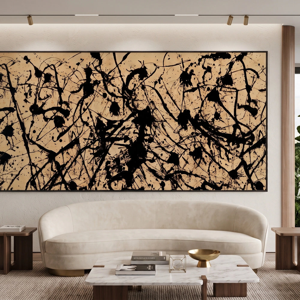 Jackson Pollock Style Painting – Modern Abstract Art - Luxurious Strings 1