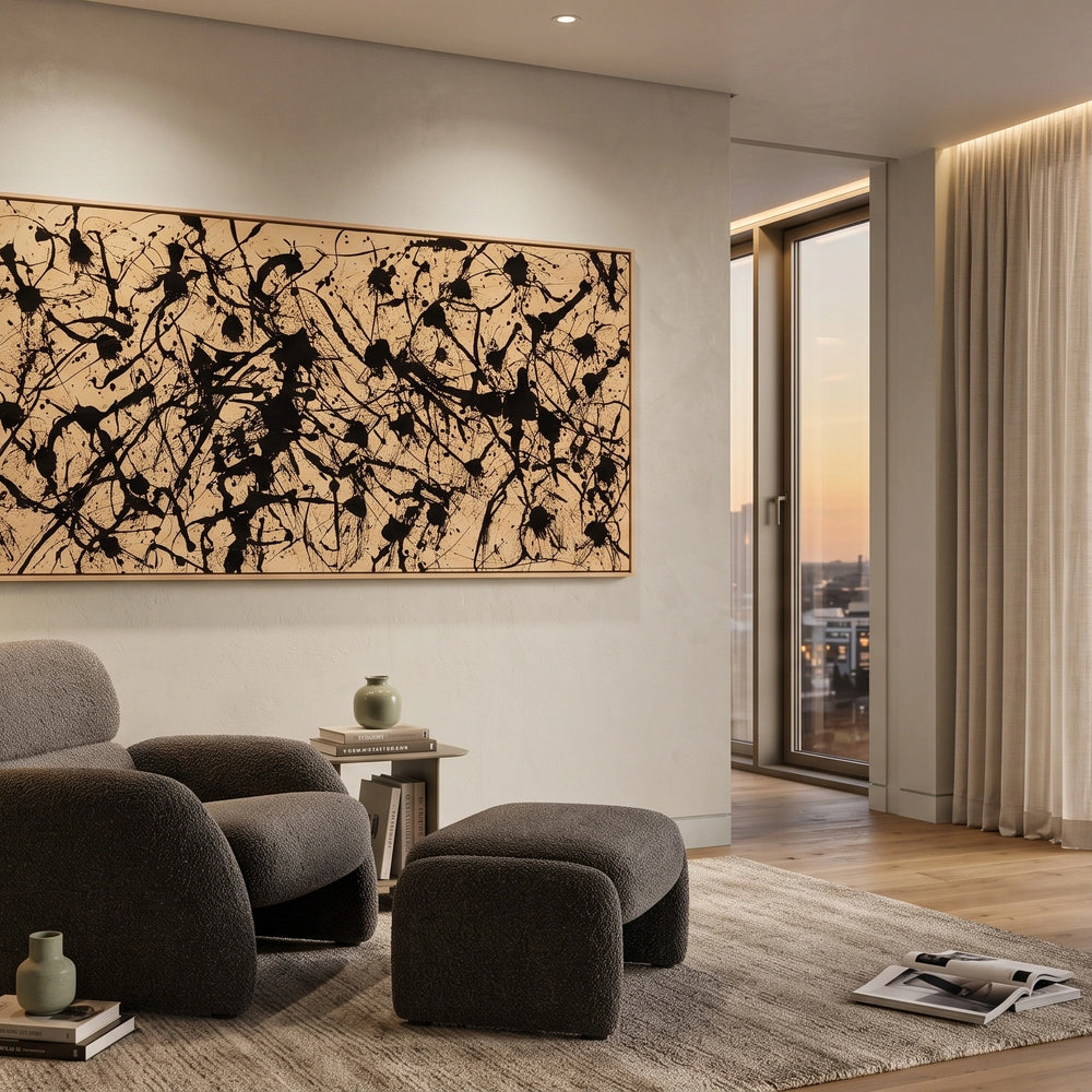 Jackson Pollock Style Painting – Modern Abstract Art - Luxurious Strings 1