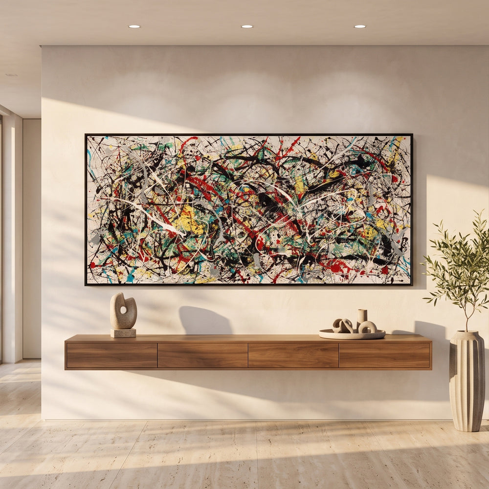 Jackson Pollock Style Painting – Classic Abstract Art - Luxurious Strings 2
