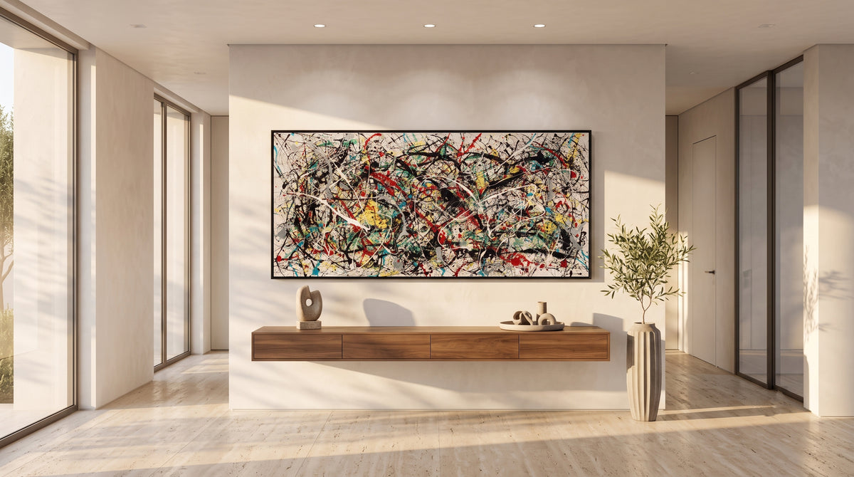 Jackson Pollock Style Painting – Classic Abstract Art - Luxurious Strings 2