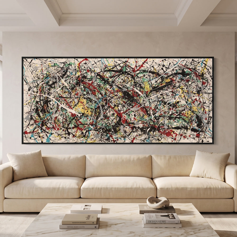 Jackson Pollock Style Painting – Classic Abstract Art - Luxurious Strings 2