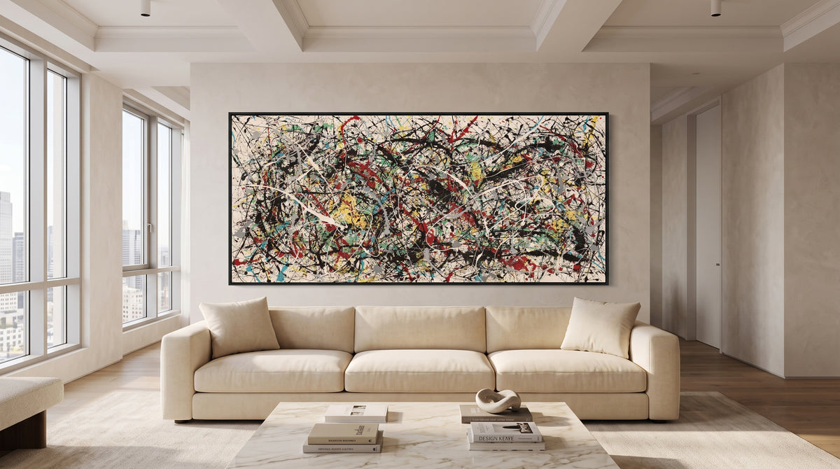 Jackson Pollock Style Painting – Classic Abstract Art - Luxurious Strings 2