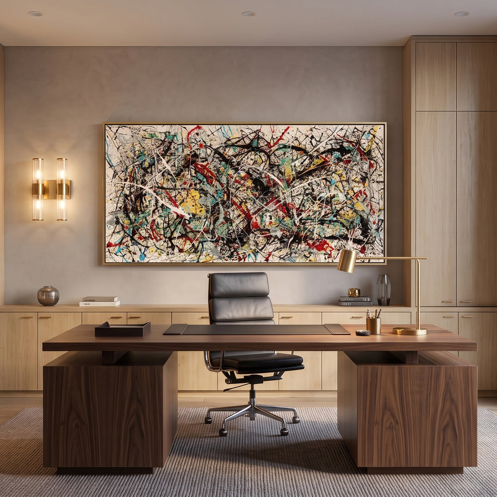Jackson Pollock Style Painting – Classic Abstract Art - Luxurious Strings 2