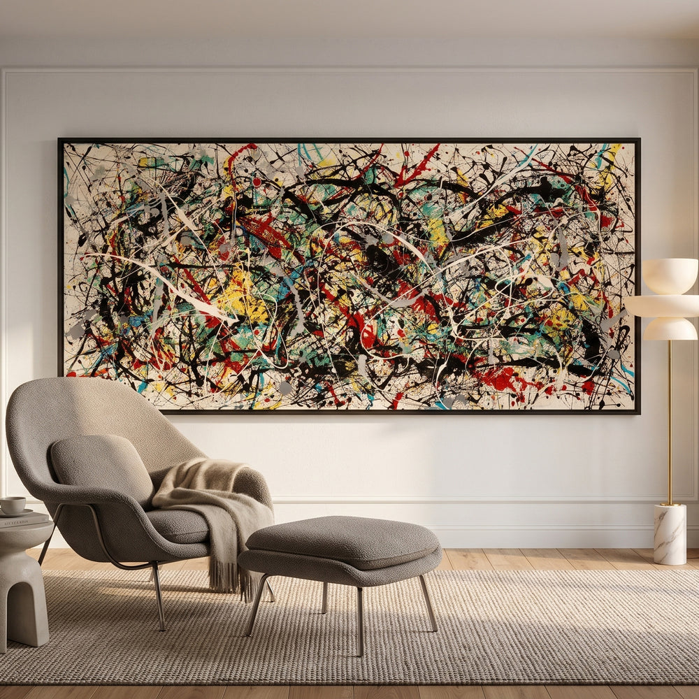 Jackson Pollock Style Painting – Classic Abstract Art - Luxurious Strings 2
