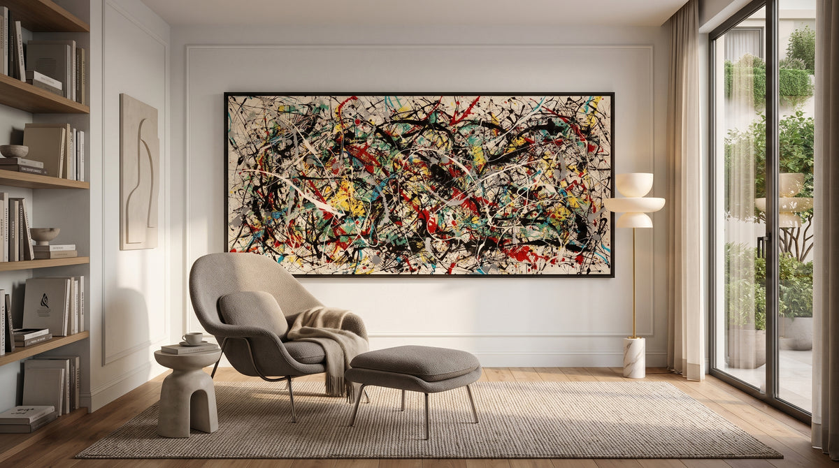 Jackson Pollock Style Painting – Classic Abstract Art - Luxurious Strings 2