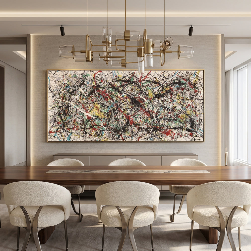 Jackson Pollock Style Painting – Classic Abstract Art - Luxurious Strings 2