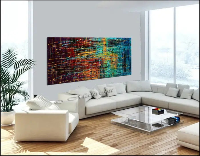 Jackson Pollock Style Abstract art large Wall Art - Luxury Feelings