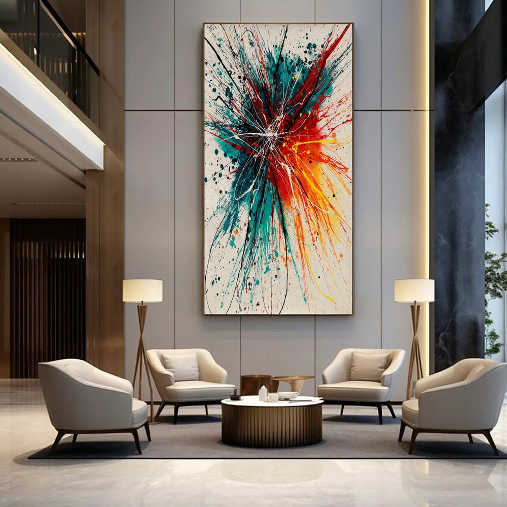 Wall Art Jackson Pollock Style Artwork Paintings Home Modern Abstract Art - Amazing Abstract 35
