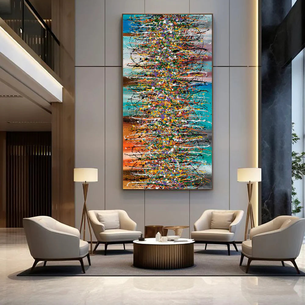 Mothers Day Gifts Wall Art Jackson Pollock Style Artwork Paintings Home Decor - Beauty of Bridge 19
