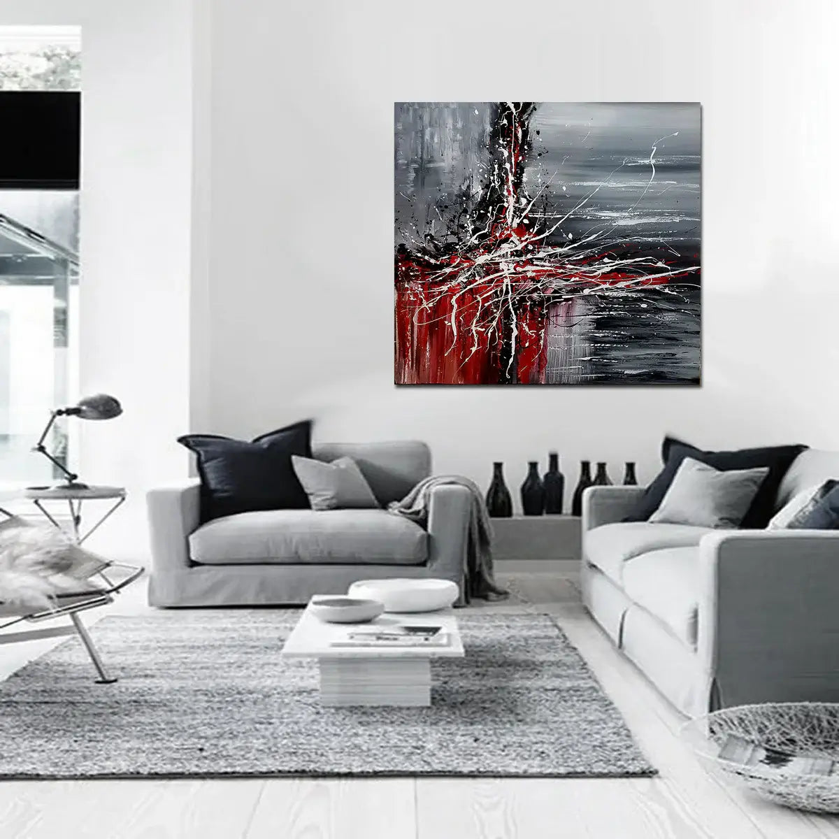 Original Abstract Art For Sale - Modern Wall Art Luxury Homes Office - Light Storm