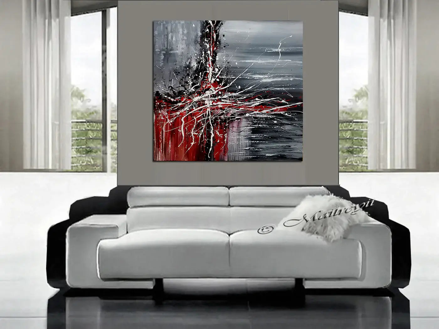 Original Abstract Art For Sale - Modern Wall Art Luxury Homes Office - Light Storm