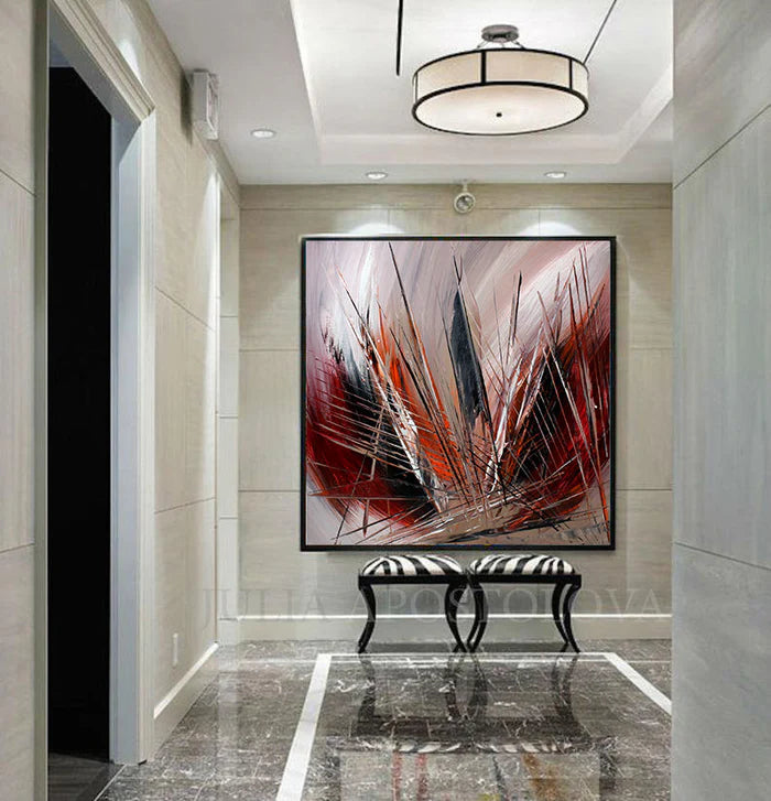 Large Oil Painting On Canvas Modern Wall Art Painting For Home Decor Original Art - Light of Passion