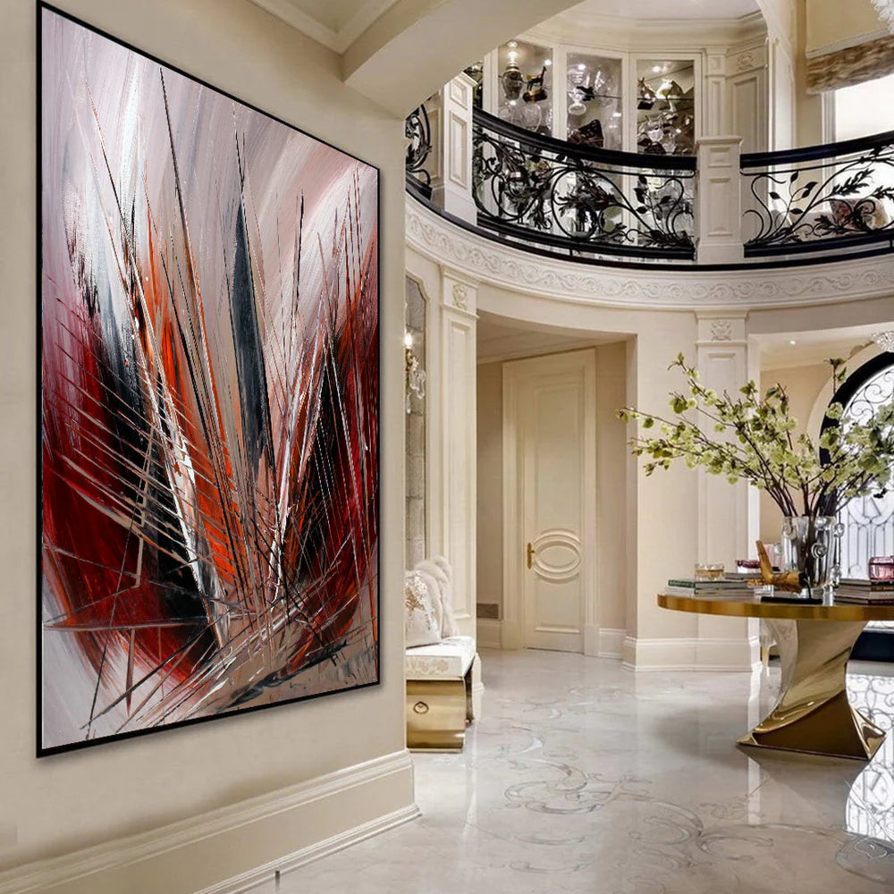 Large Oil Painting On Canvas Modern Wall Art Painting For Home Decor Original Art - Light of Passion